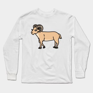 Cute ram animal staring you down Long Sleeve T-Shirt